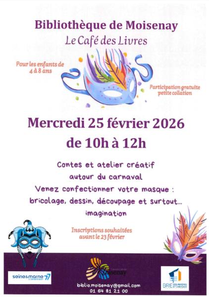 Couverture de Contes et atelier créatif à Moisenay